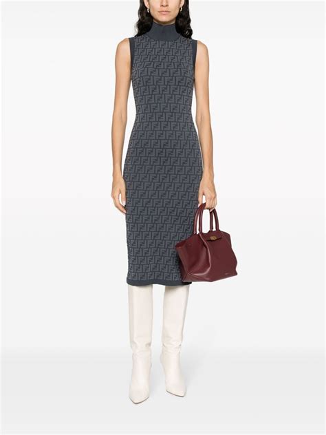 fendi ff knit midi dress|Dress .